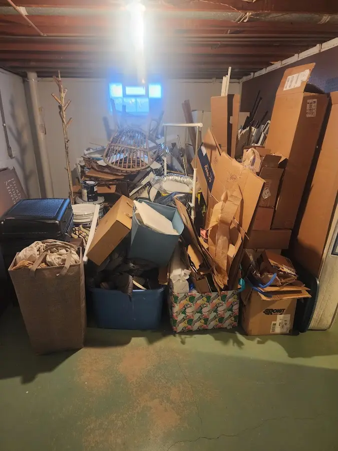 Roll-off dumpster container at job site for Construction Dumpster Rental in Sea Cliff